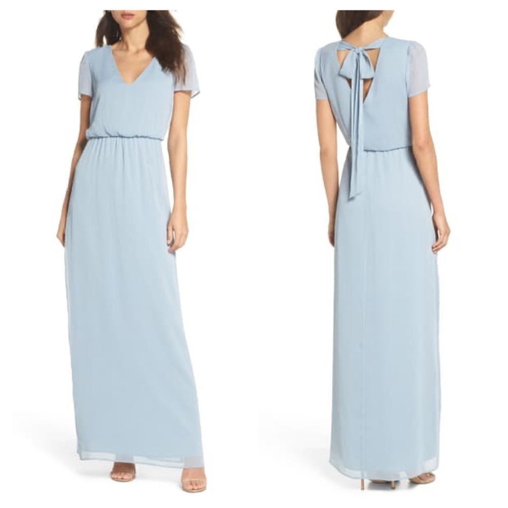 WAYF Anna Tie Back Maxi Dress